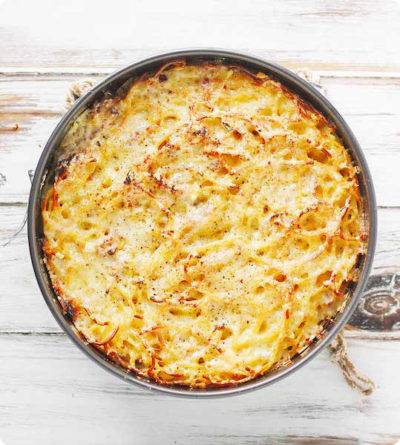 Three Cheese Spaghetti Pie